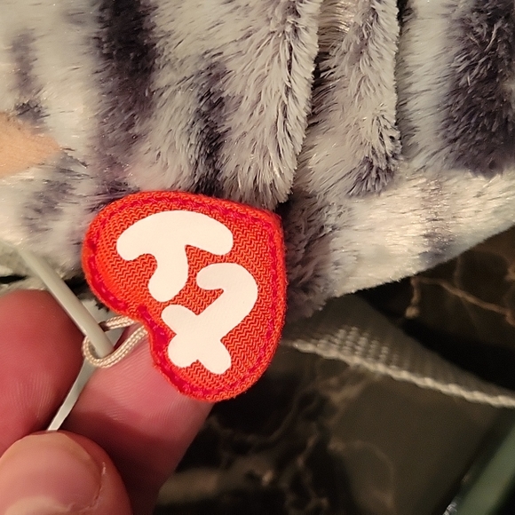 TY Kiki Grey Cat Plush Mini Purse – Glitter Eyes – Cute Crossbody Bag - Picture 8 of 9